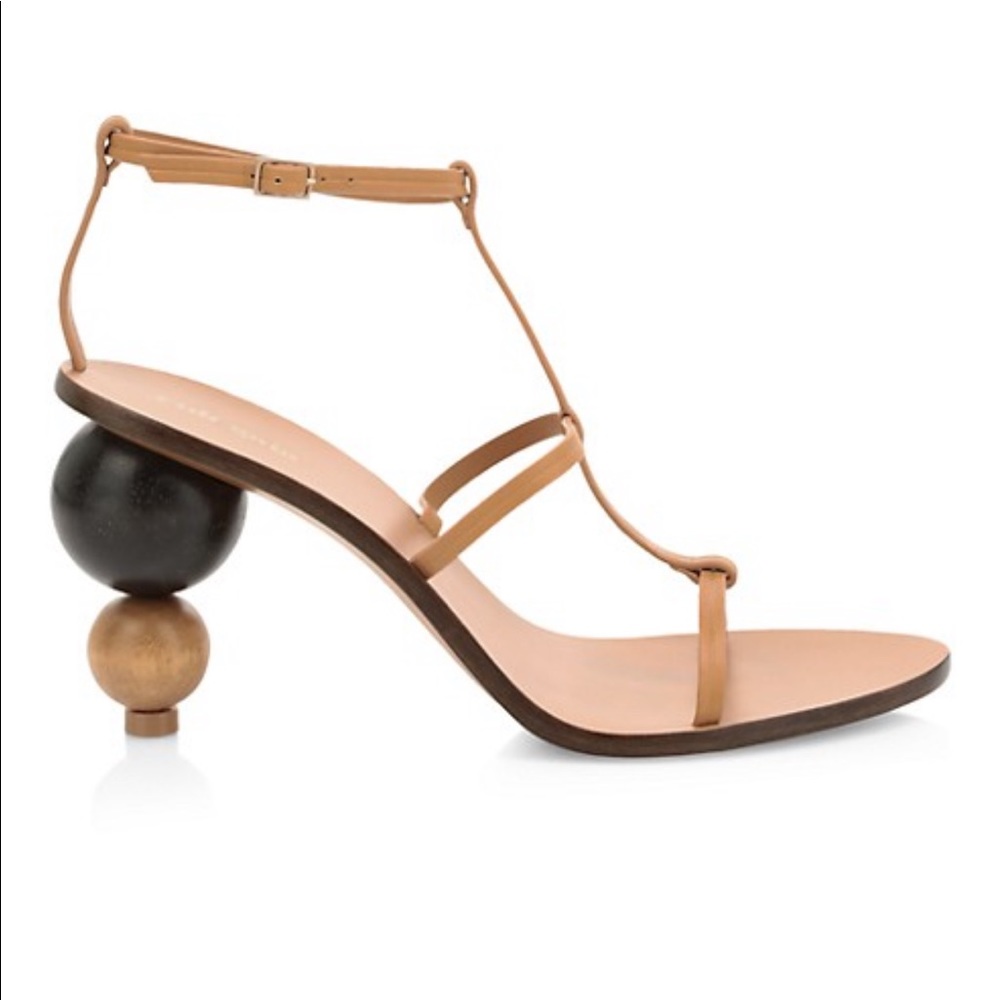 Cult Gaia Eden Bauble-Heel Leather Sandals